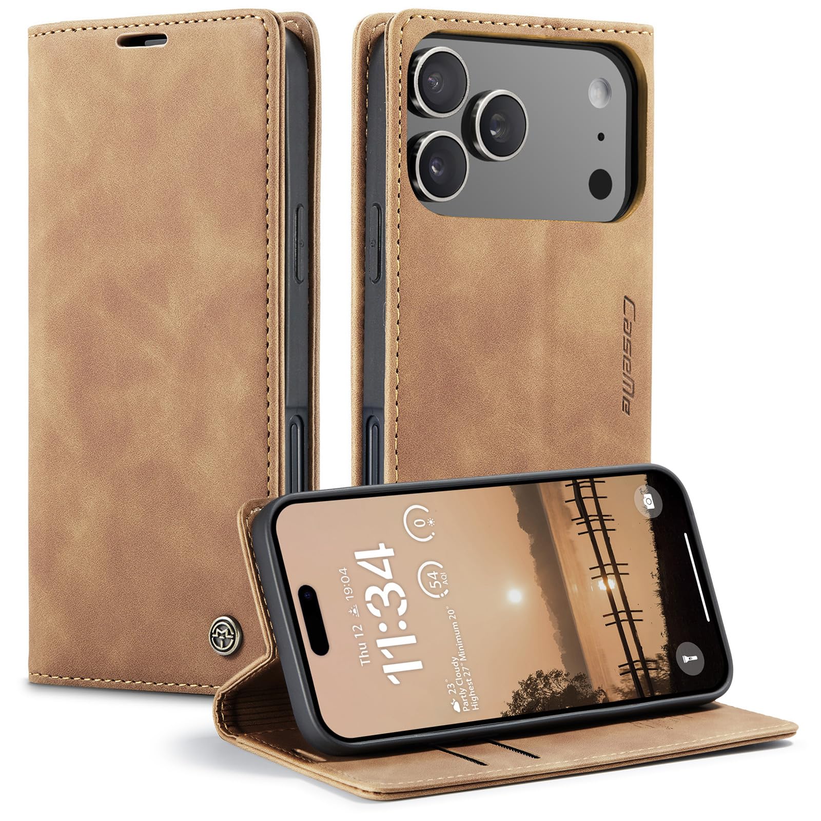 Amazon.com: CaseMe Wallet Case for iPhone 17 Pro, Premium Handmade